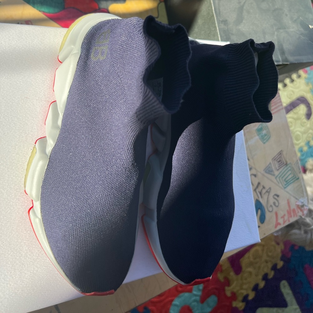 Balenciaga speed trainers navy blue